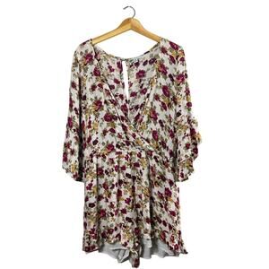 Women's Floral American Eagle Romper XL